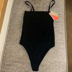 H&M Spaghetti Strap Tank Top Activewear Workout Sport Black Bodysuit